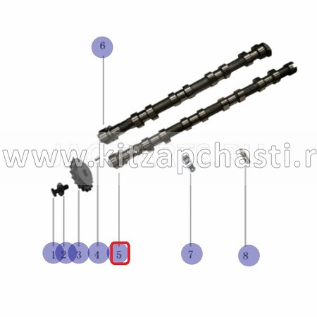 Распределительный вал впускных клапанов JAC T6 1006013FD020